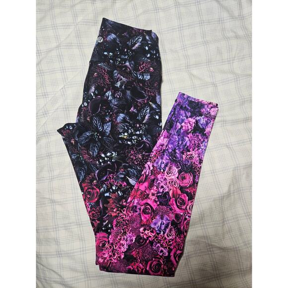Lululemon Wunder Under Nulux High Rise Tight In Bloom Multi 28" Inseam, Size 6 - Picture 2 of 13